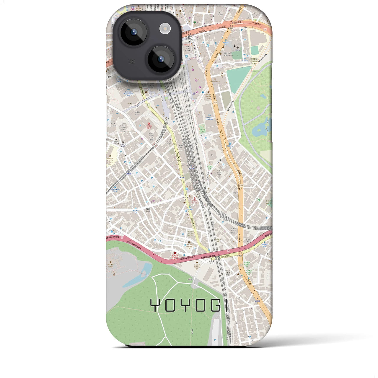 【代々木2(東京都)】地図柄iPhoneケース(バックカバータイプ)