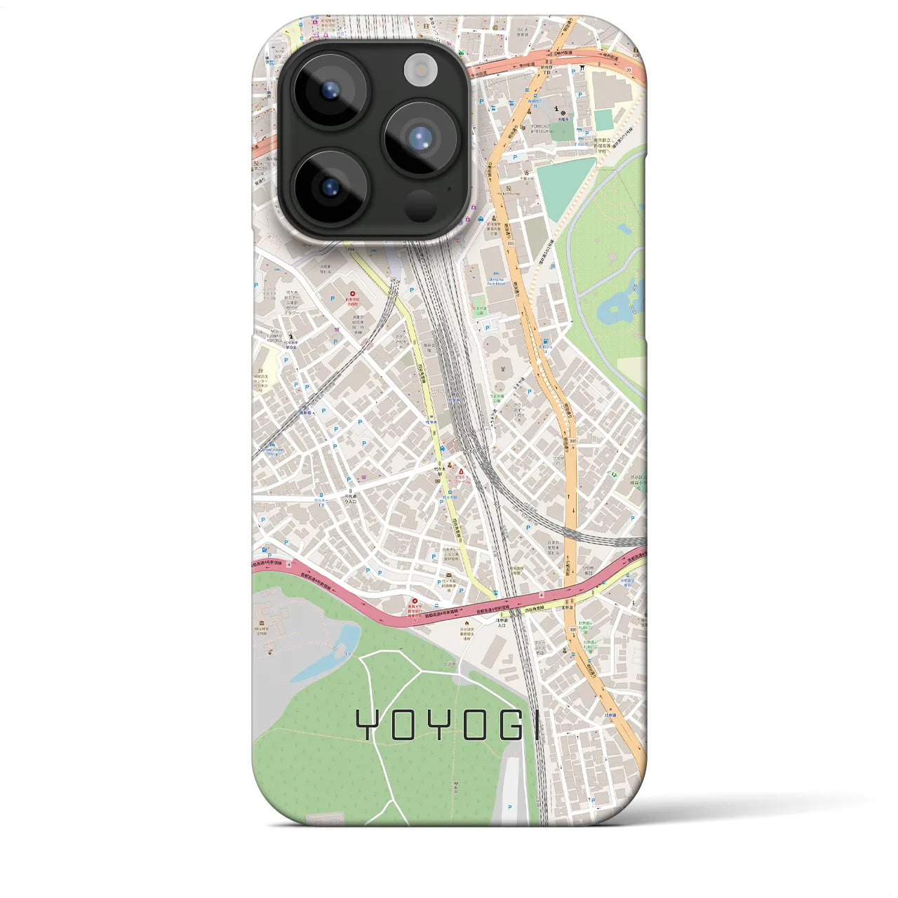 【代々木2(東京都)】地図柄iPhoneケース(バックカバータイプ)