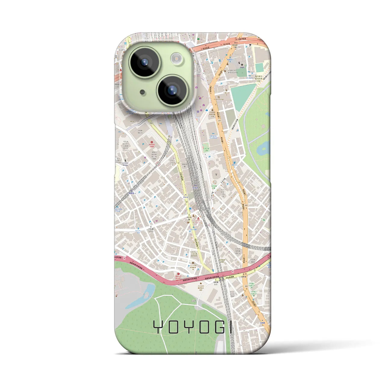 【代々木2(東京都)】地図柄iPhoneケース(バックカバータイプ)