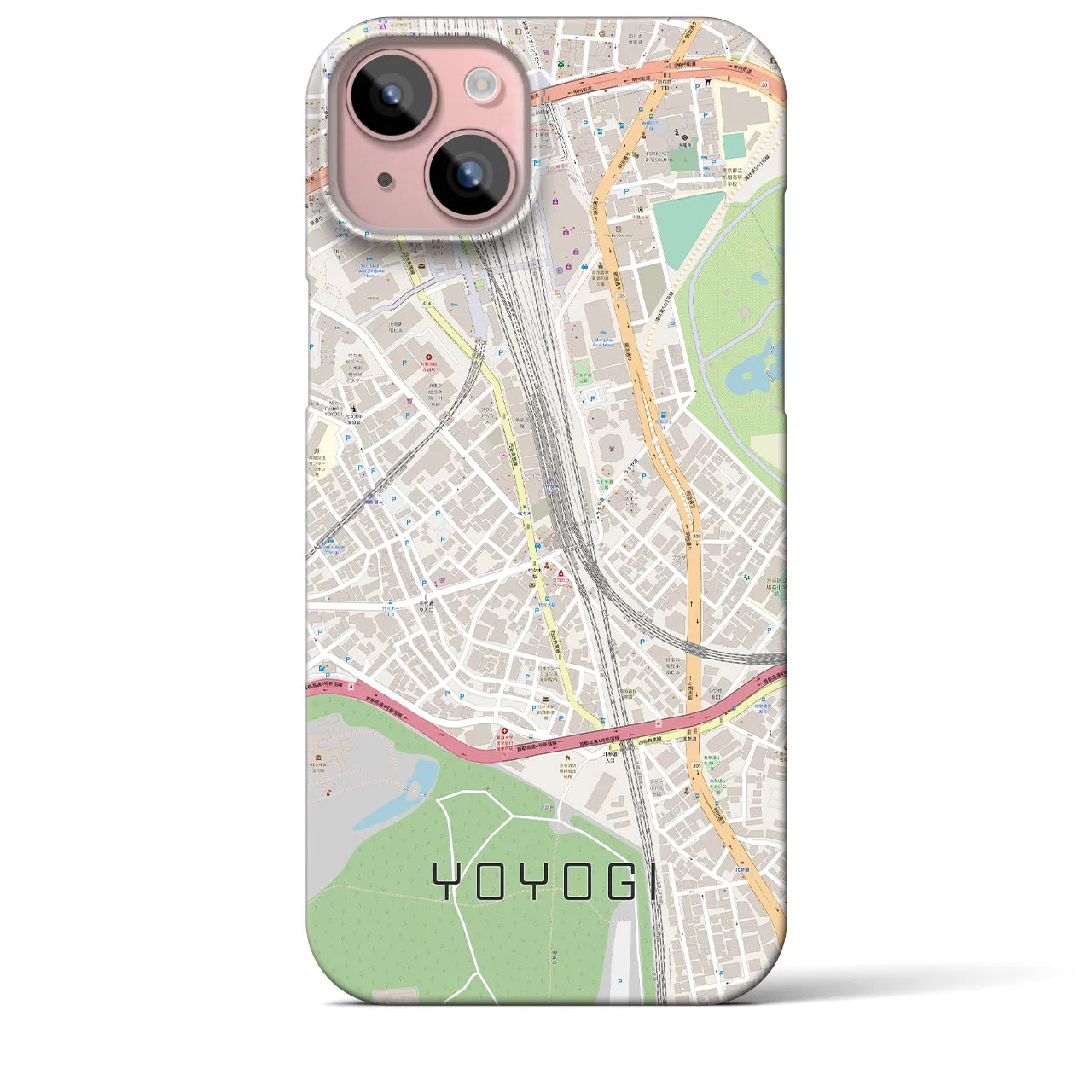 【代々木2(東京都)】地図柄iPhoneケース(バックカバータイプ)