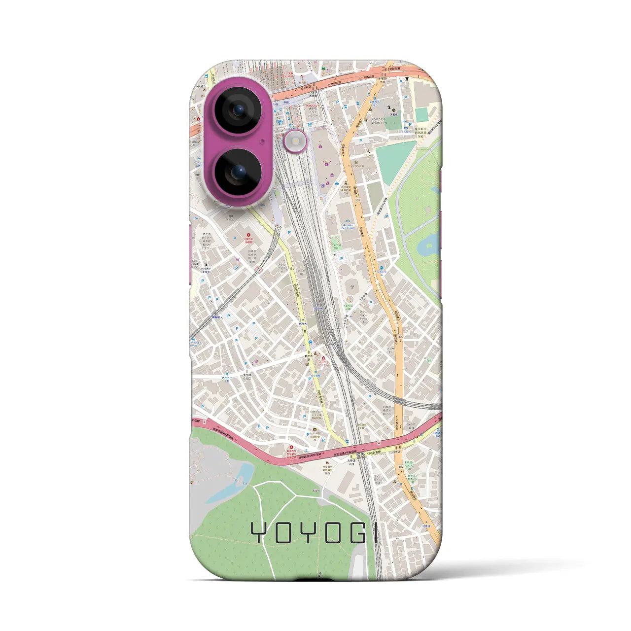 【代々木2(東京都)】地図柄iPhoneケース(バックカバータイプ)