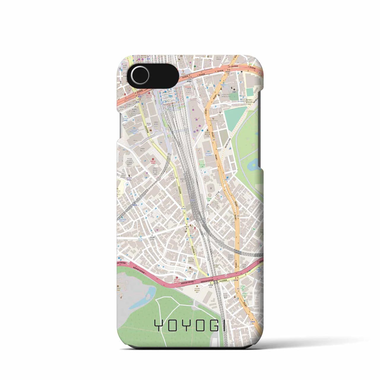 【代々木2(東京都)】地図柄iPhoneケース(バックカバータイプ)