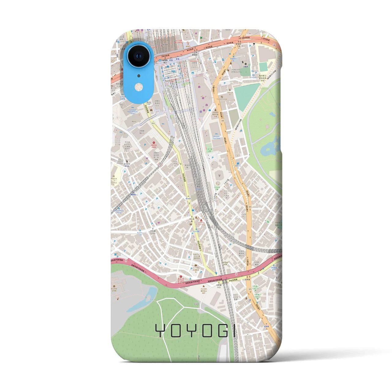 【代々木2(東京都)】地図柄iPhoneケース(バックカバータイプ)