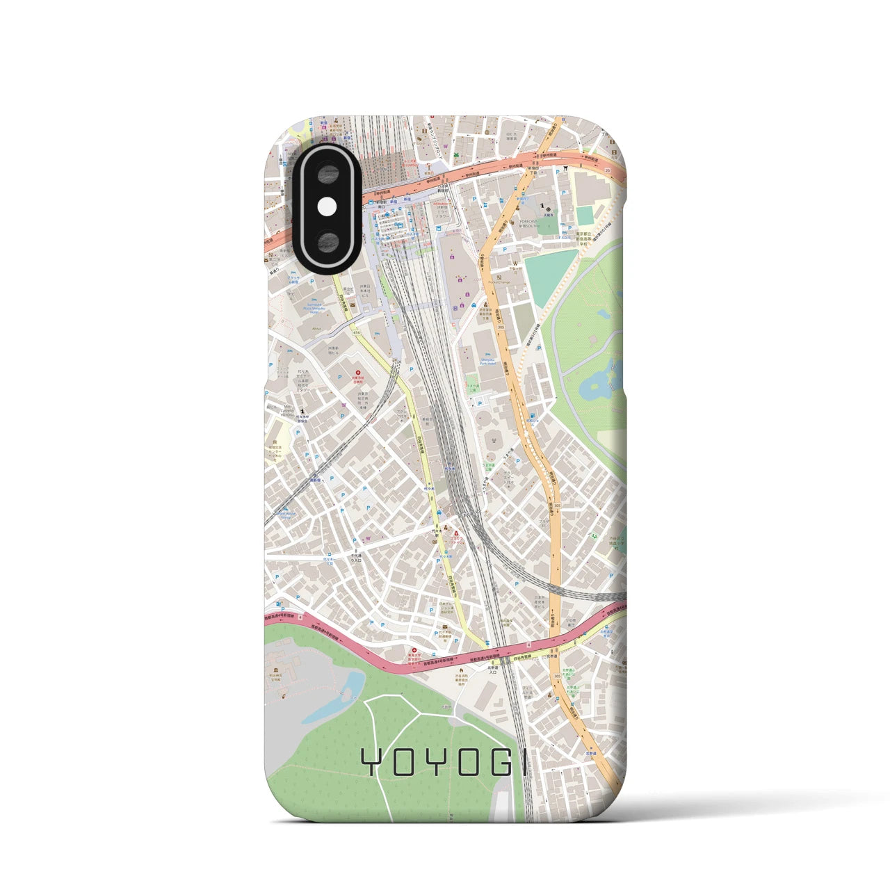 【代々木2(東京都)】地図柄iPhoneケース(バックカバータイプ)