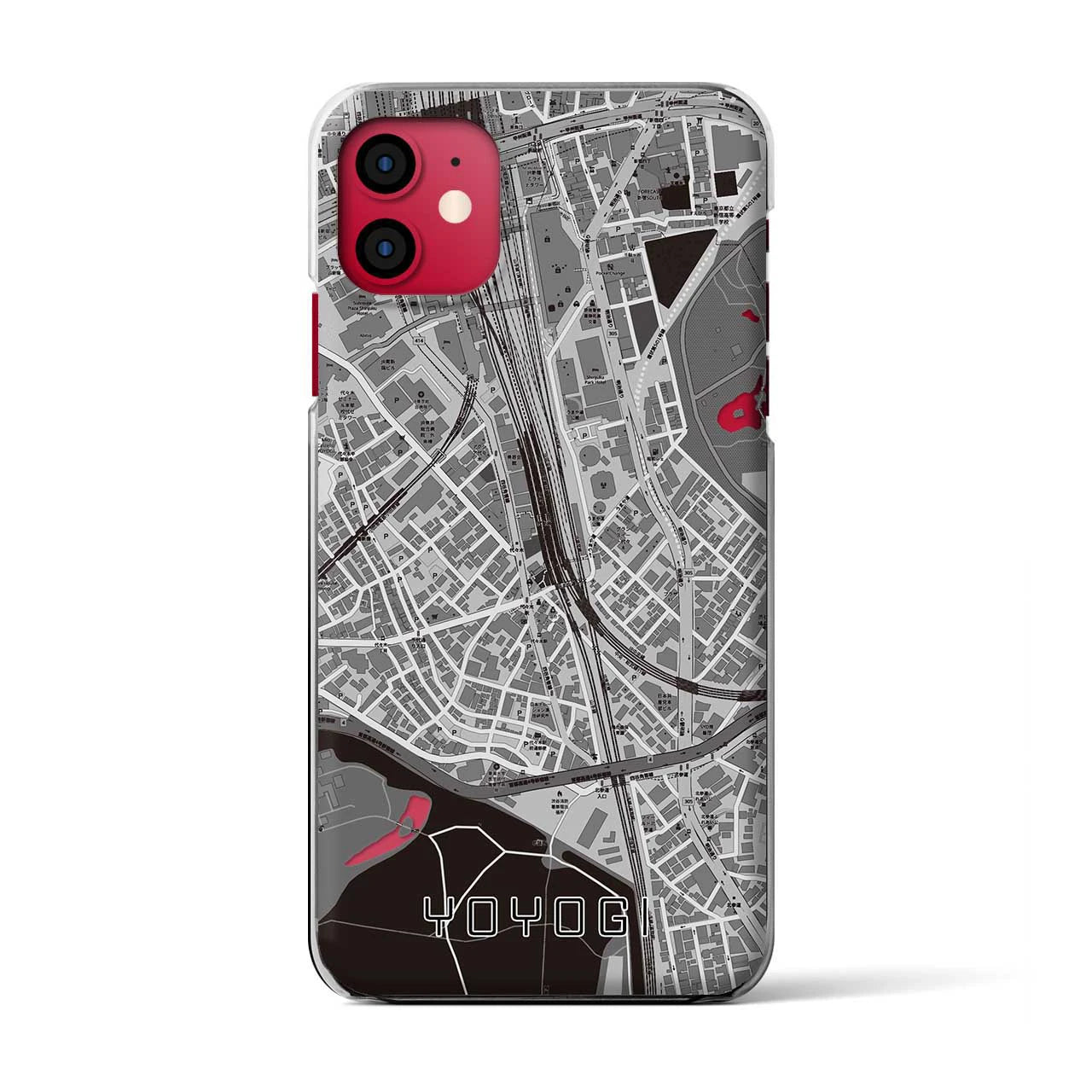 【代々木2(東京都)】地図柄iPhoneケース(クリアタイプ)