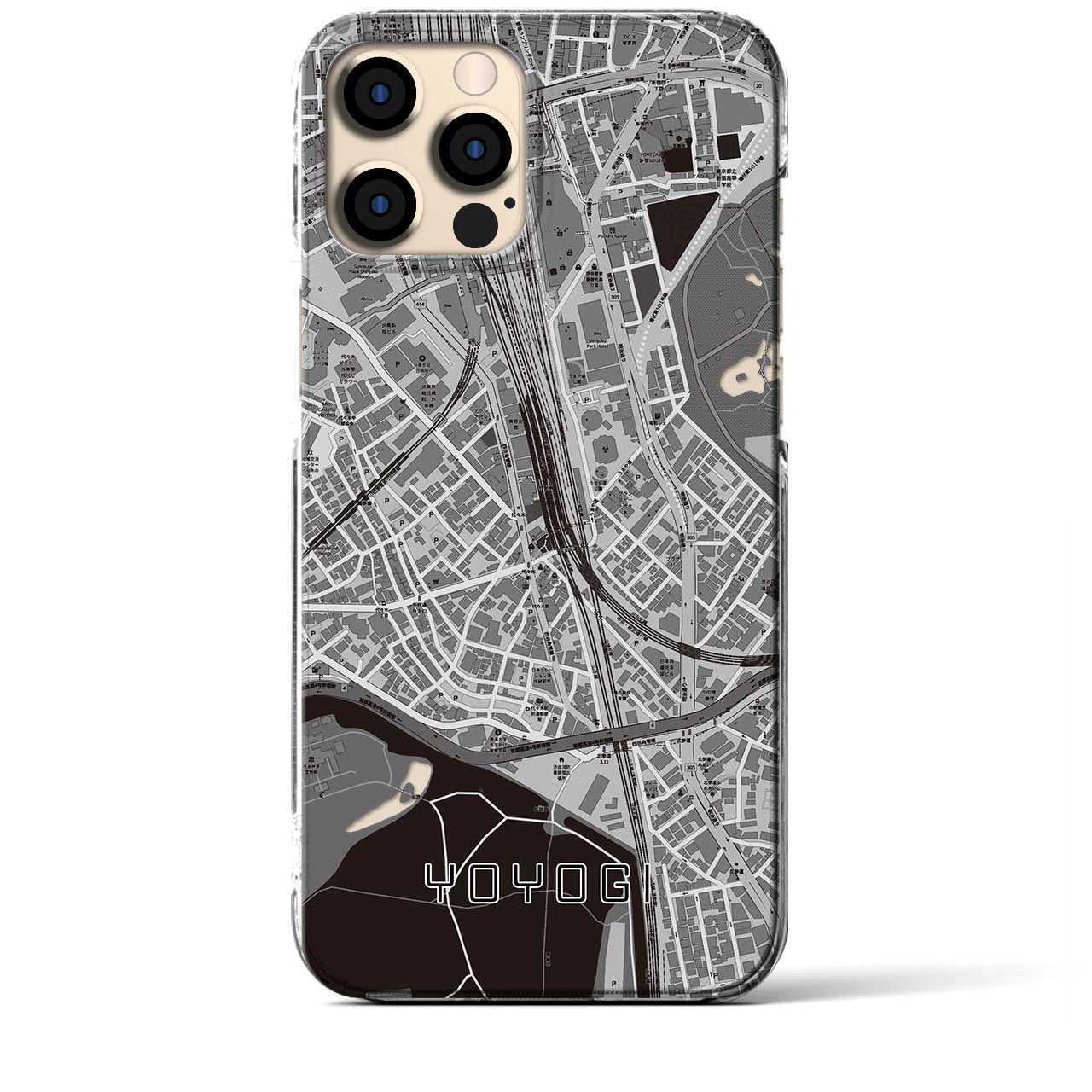 【代々木2(東京都)】地図柄iPhoneケース(クリアタイプ)