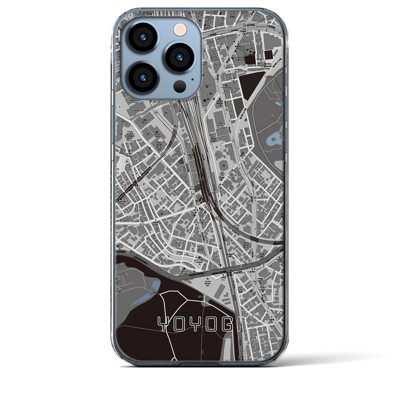 【代々木2(東京都)】地図柄iPhoneケース(クリアタイプ)