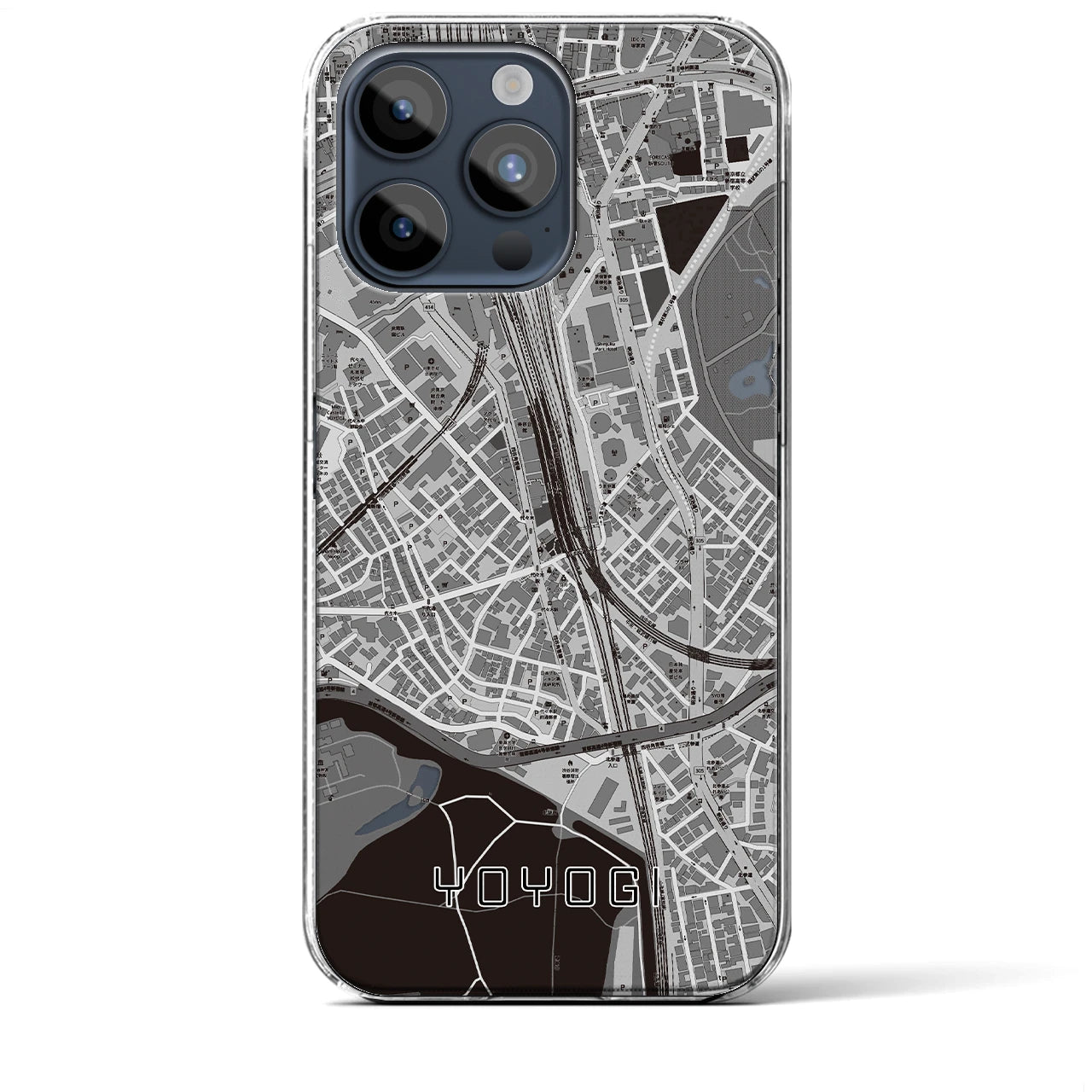 【代々木2(東京都)】地図柄iPhoneケース(クリアタイプ)