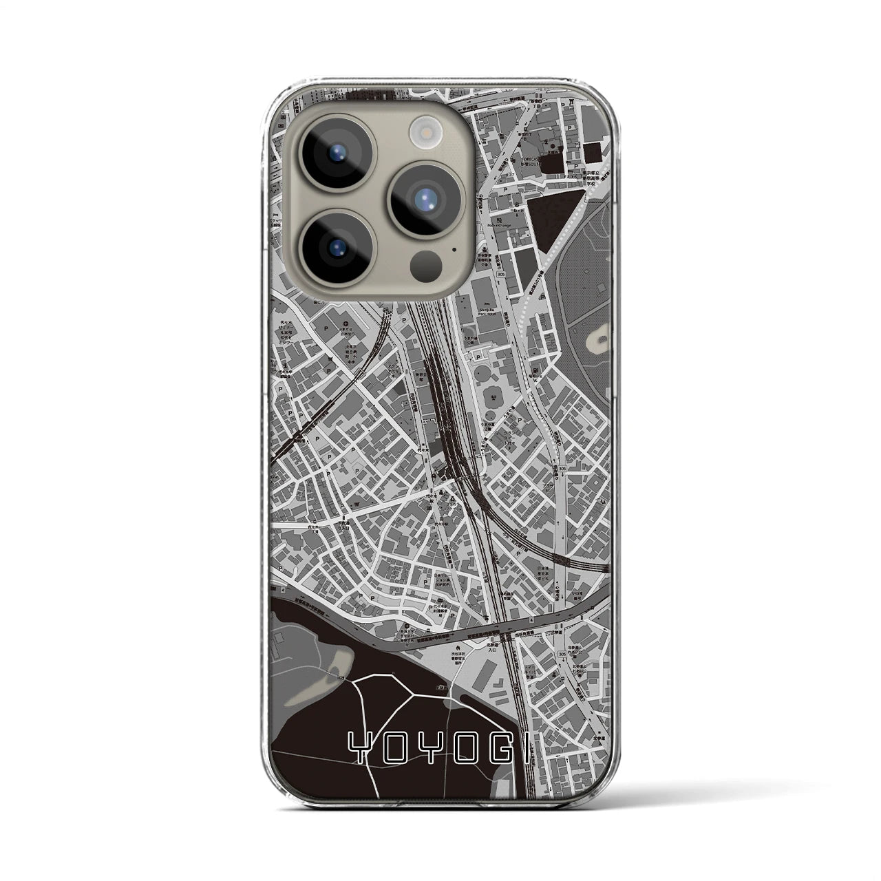 【代々木2(東京都)】地図柄iPhoneケース(クリアタイプ)