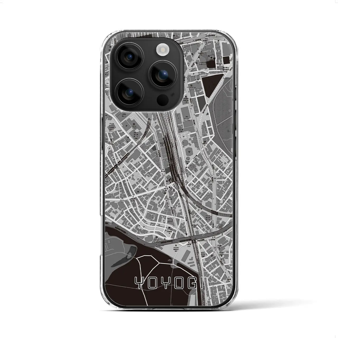 【代々木2(東京都)】地図柄iPhoneケース(クリアタイプ)