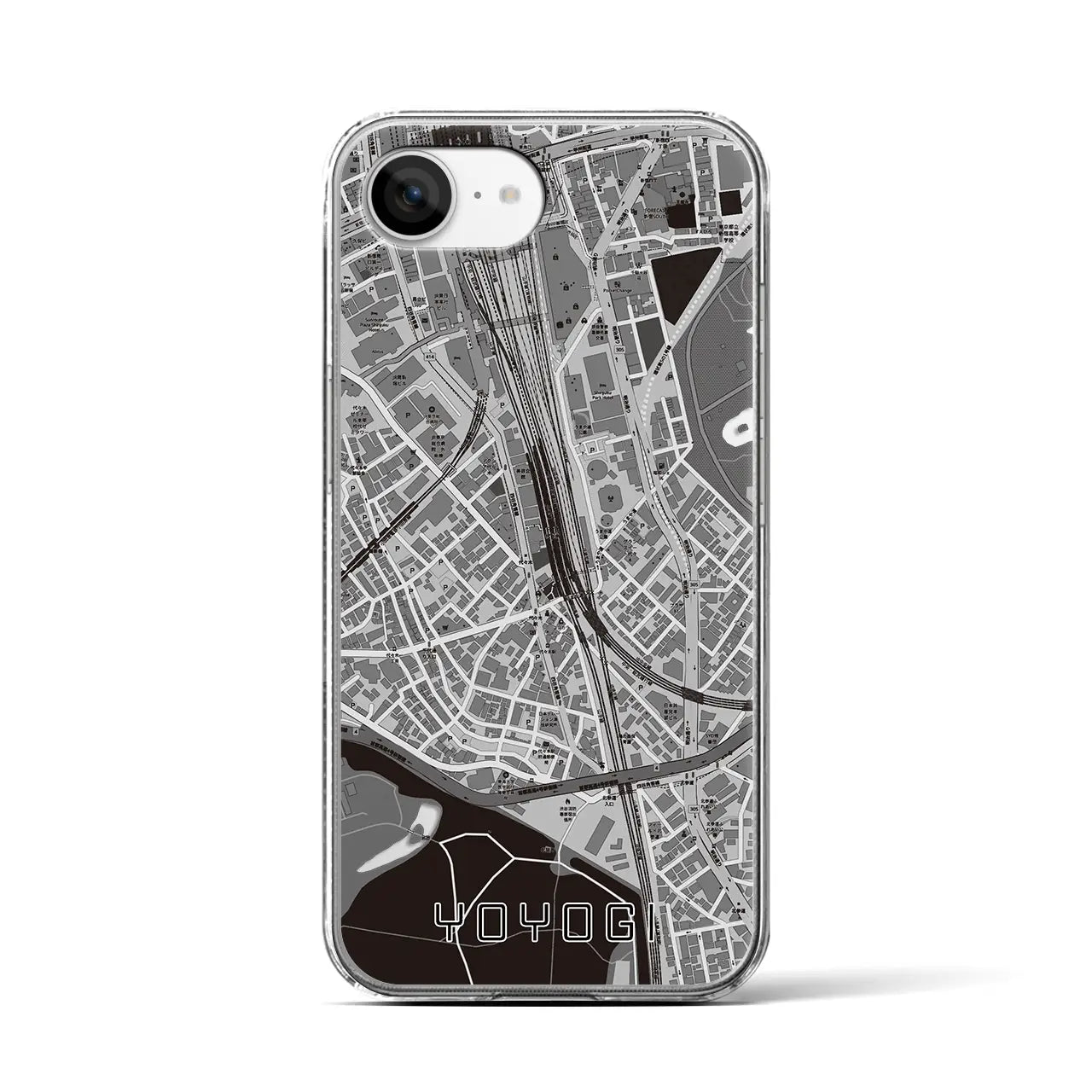 【代々木2(東京都)】地図柄iPhoneケース(クリアタイプ)