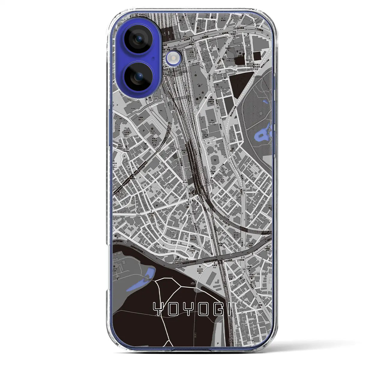 【代々木2(東京都)】地図柄iPhoneケース(クリアタイプ)