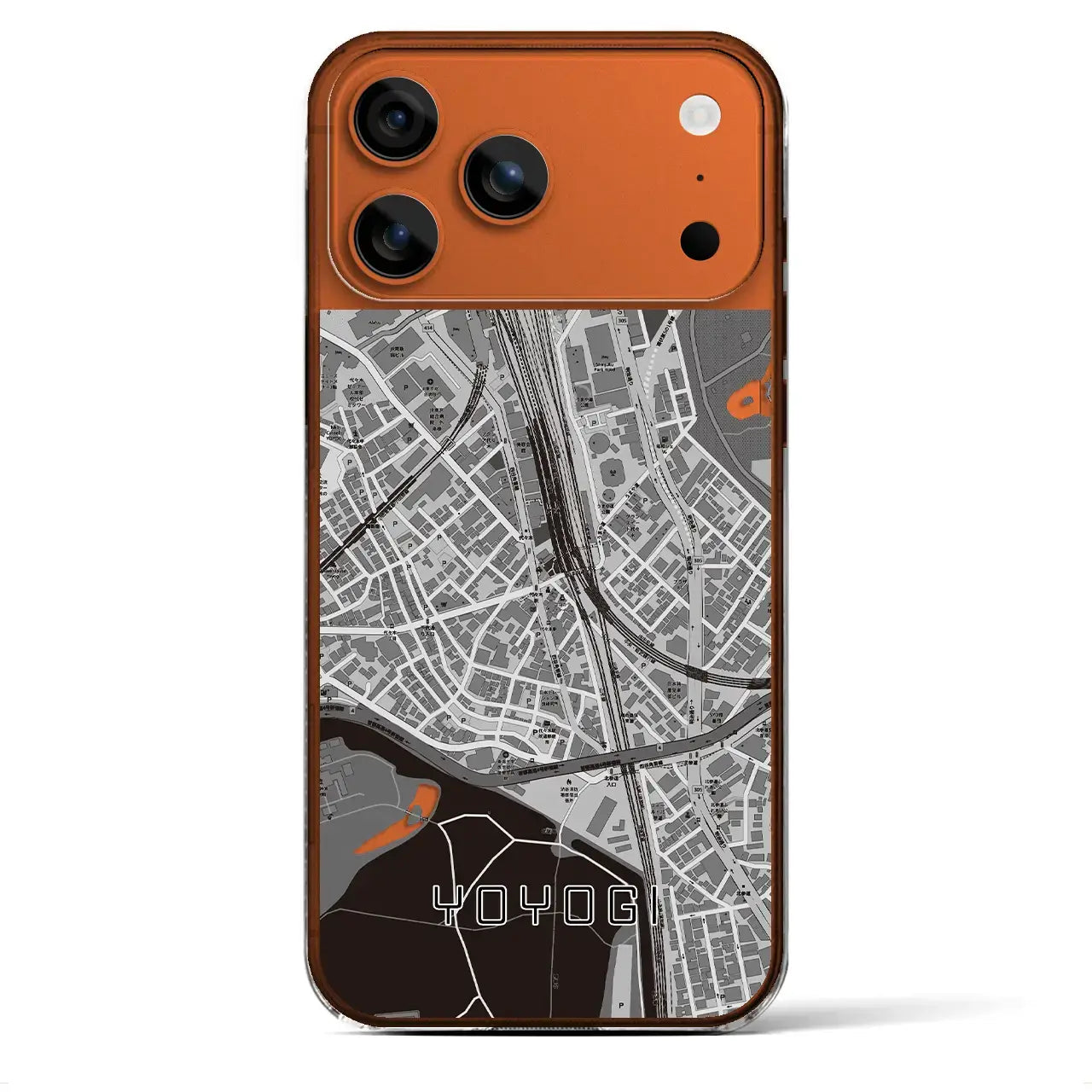 【代々木2(東京都)】地図柄iPhoneケース(クリアタイプ)