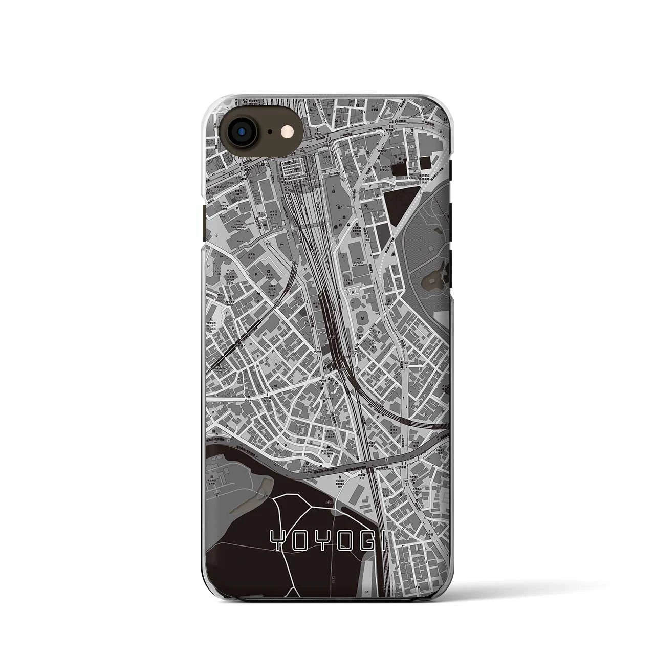 【代々木2(東京都)】地図柄iPhoneケース(クリアタイプ)