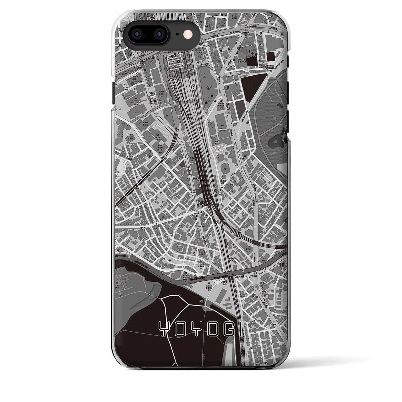 【代々木2(東京都)】地図柄iPhoneケース(クリアタイプ)