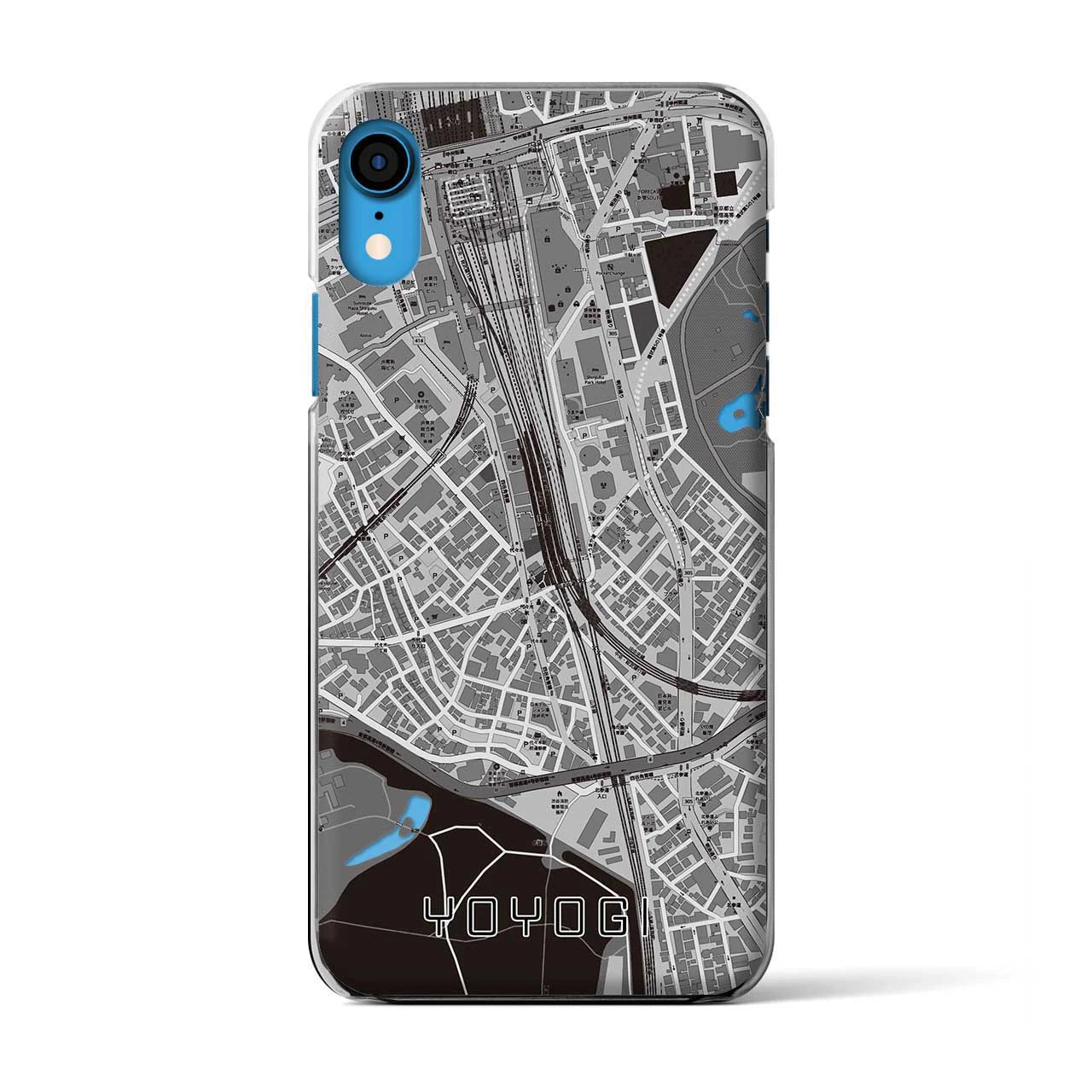 【代々木2(東京都)】地図柄iPhoneケース(クリアタイプ)