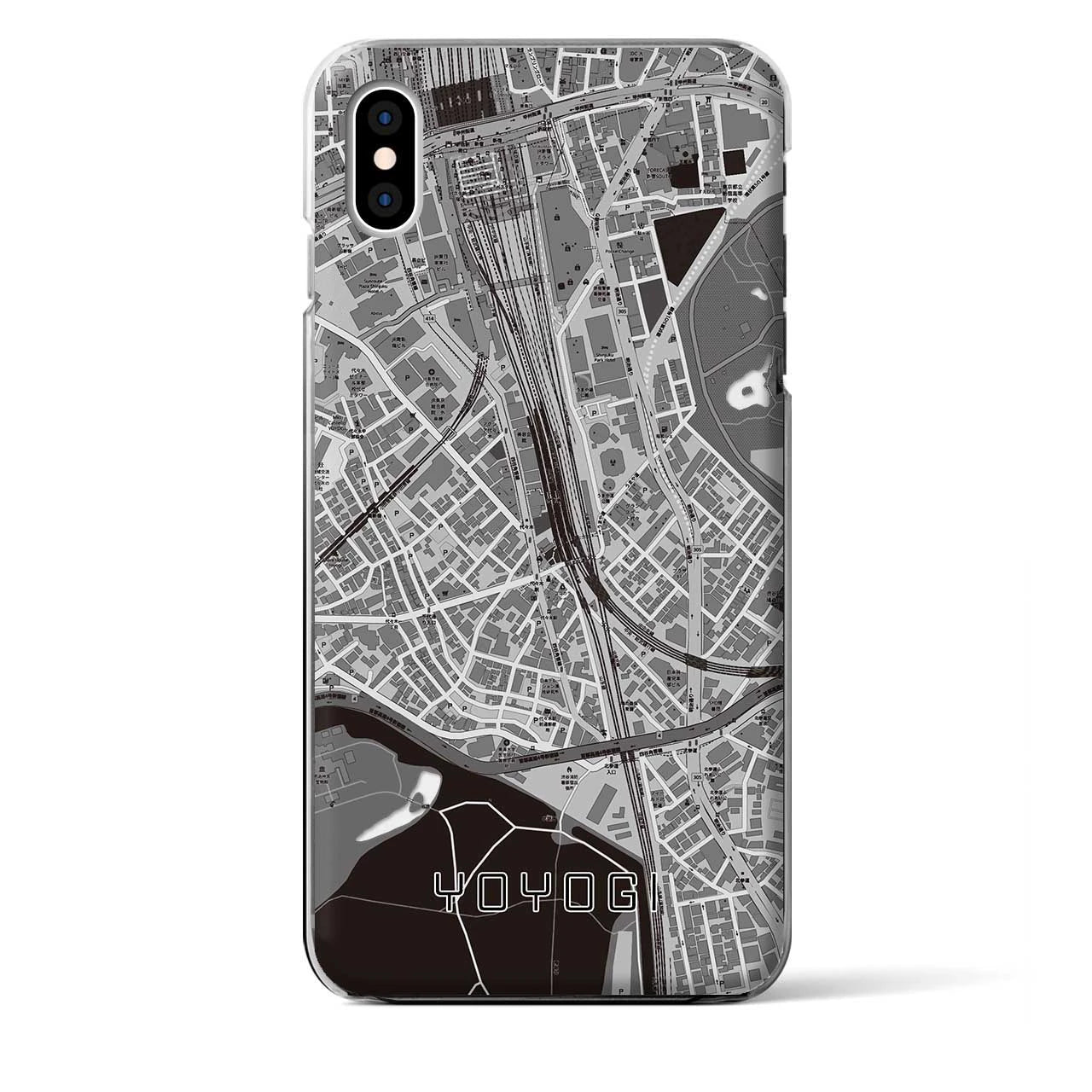 【代々木2(東京都)】地図柄iPhoneケース(クリアタイプ)