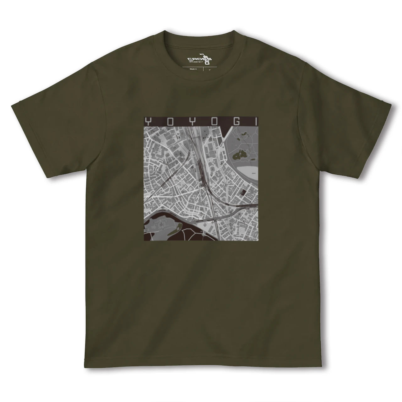 【代々木2(東京都)】地図柄ヘビーウェイトTシャツ