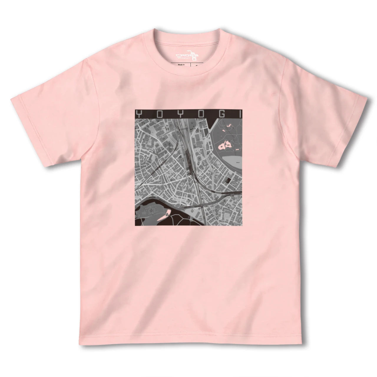 【代々木2(東京都)】地図柄ヘビーウェイトTシャツ