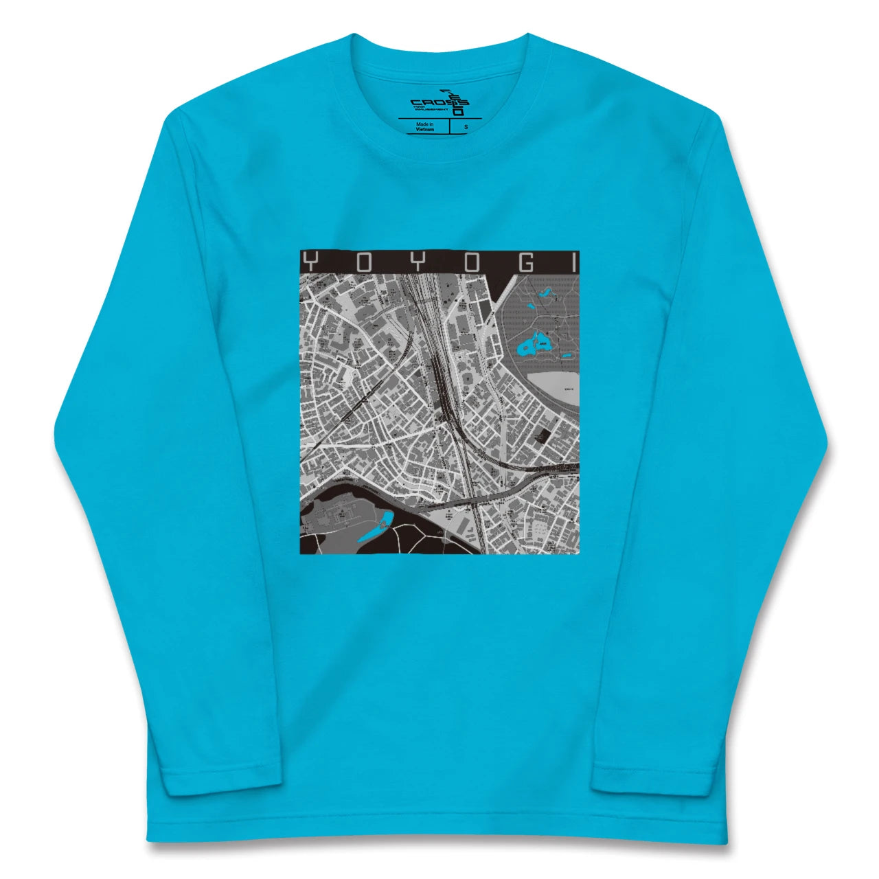 【代々木2(東京都)】地図柄ロングスリーブTシャツ