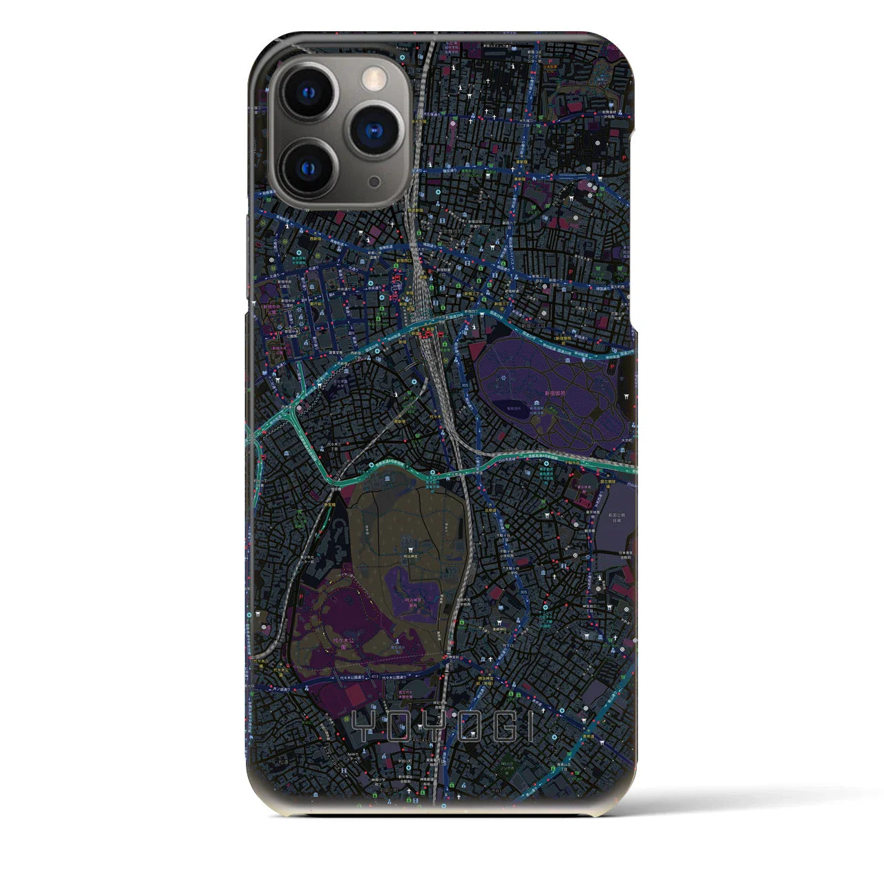 【代々木(東京都)】地図柄iPhoneケース(バックカバータイプ)