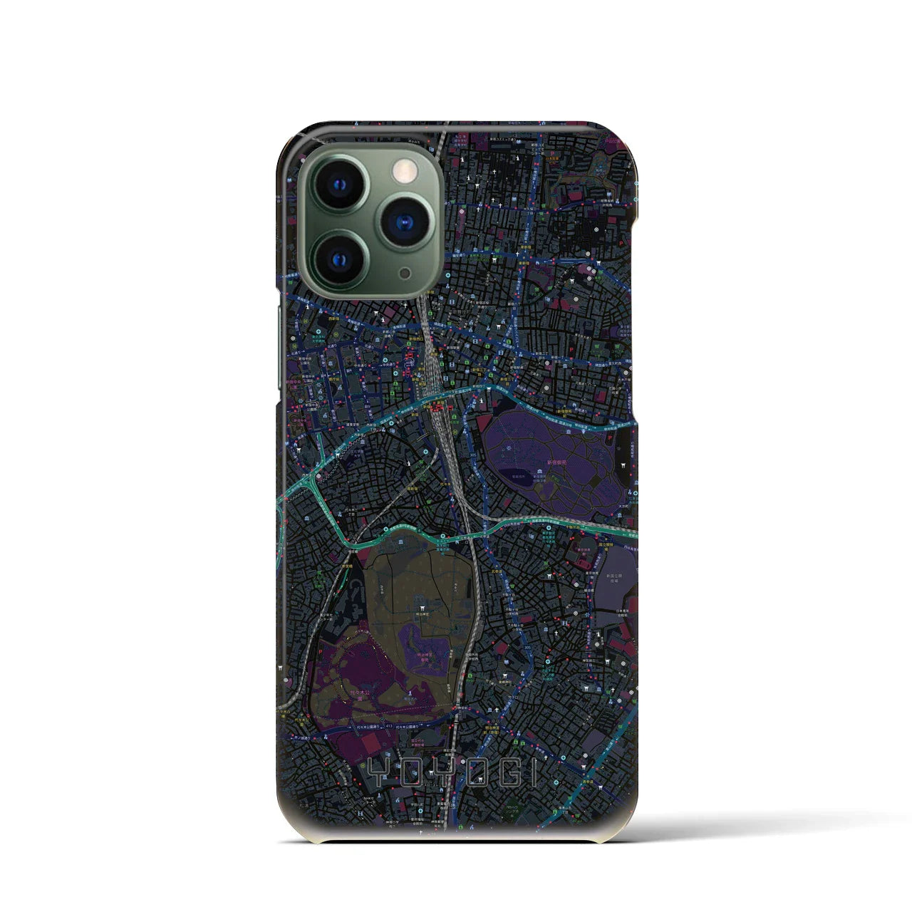 【代々木(東京都)】地図柄iPhoneケース(バックカバータイプ)