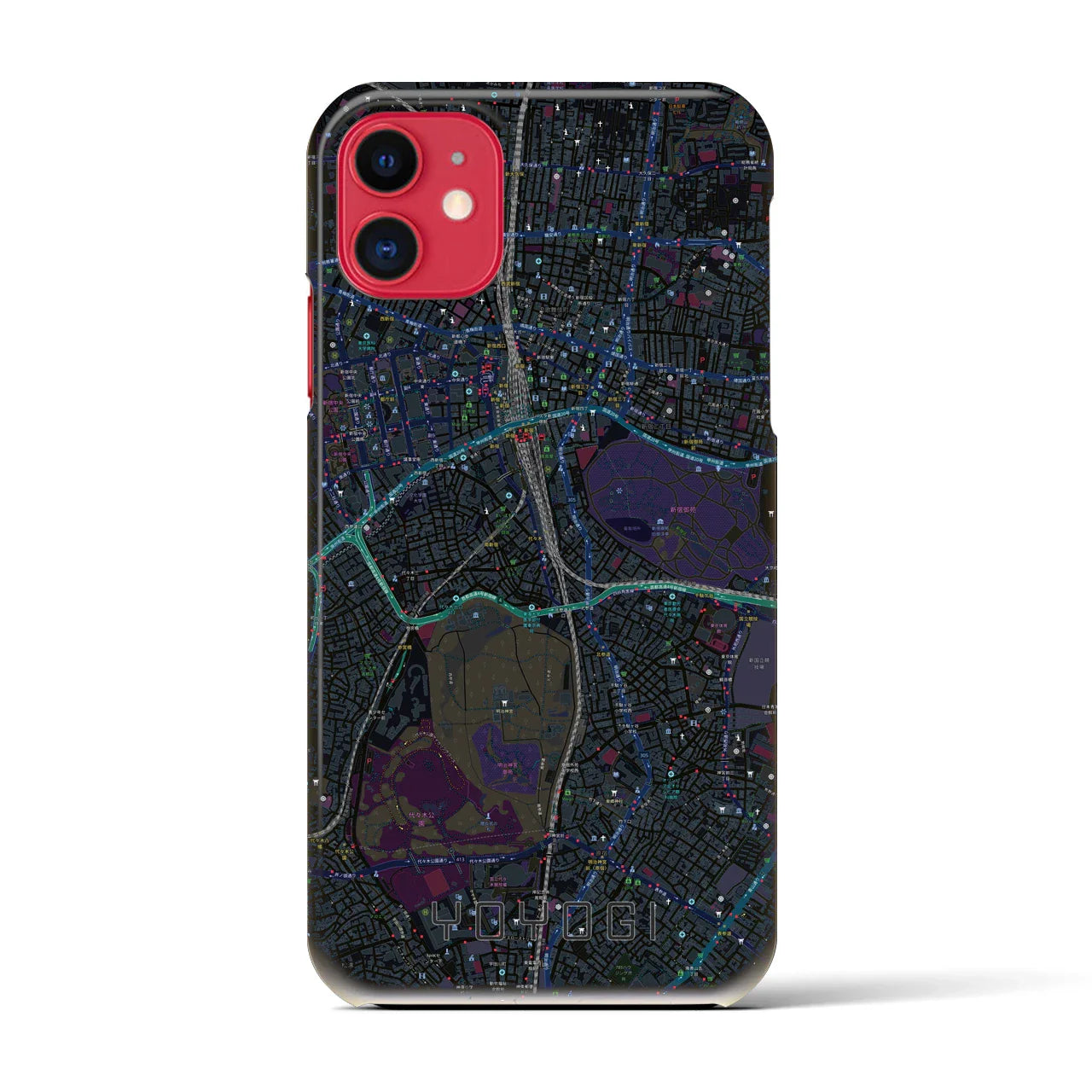 【代々木(東京都)】地図柄iPhoneケース(バックカバータイプ)