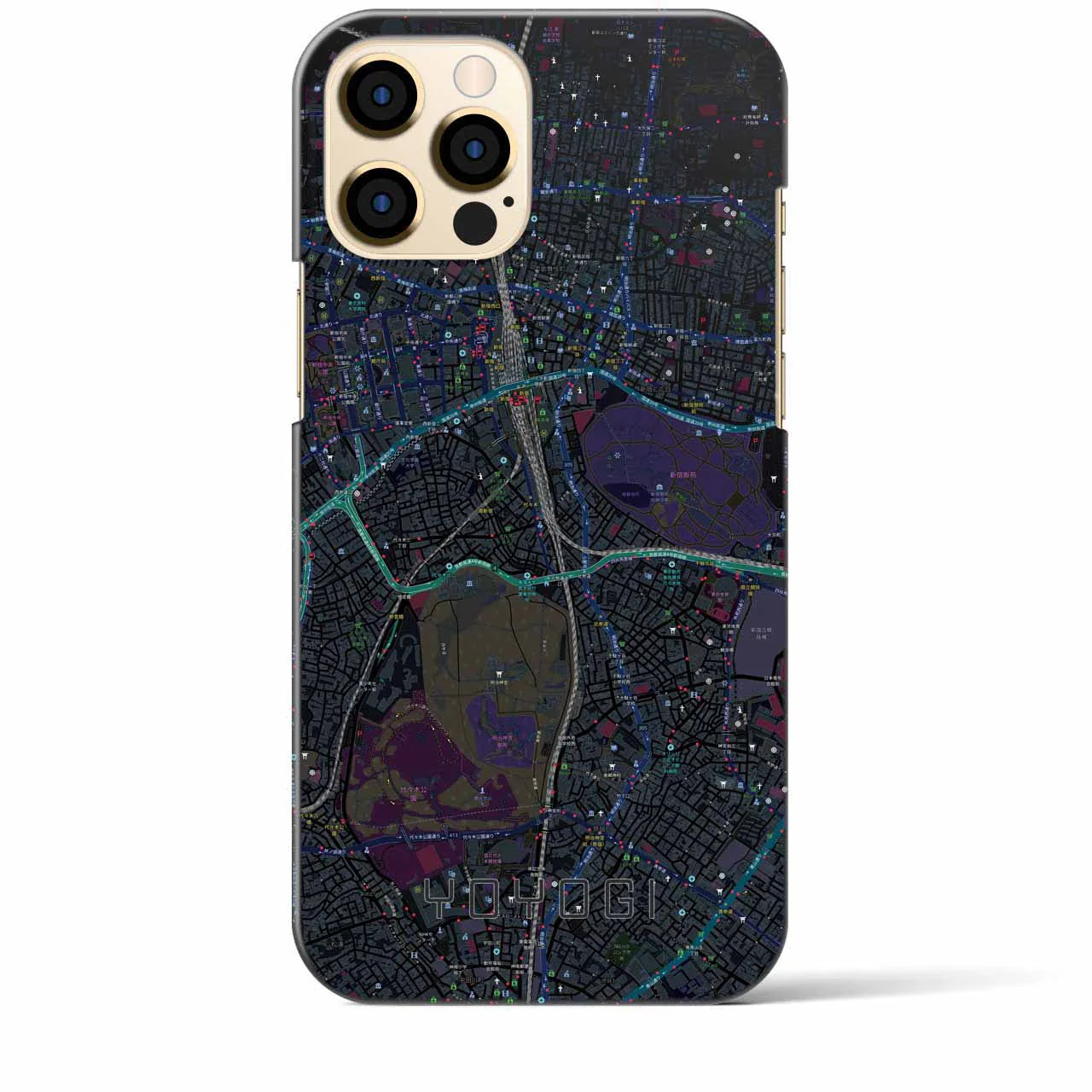 【代々木(東京都)】地図柄iPhoneケース(バックカバータイプ)