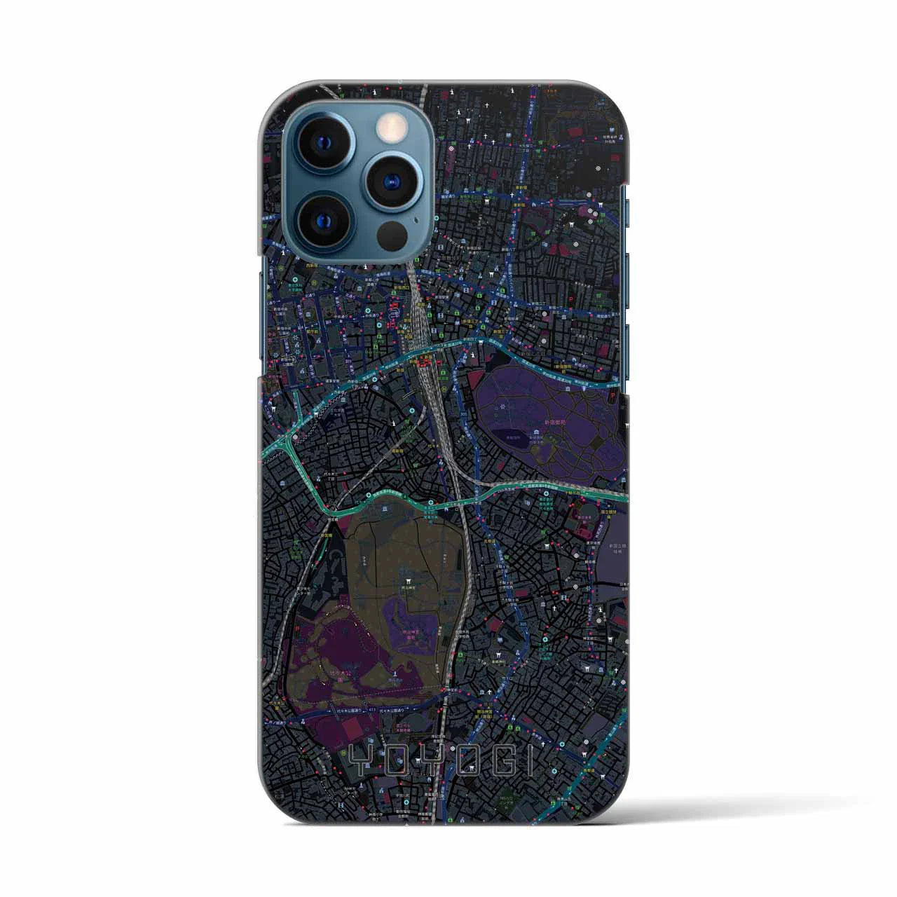 【代々木(東京都)】地図柄iPhoneケース(バックカバータイプ)