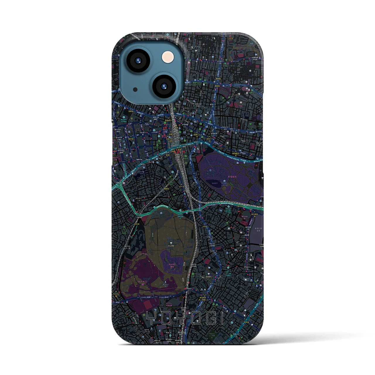 【代々木(東京都)】地図柄iPhoneケース(バックカバータイプ)