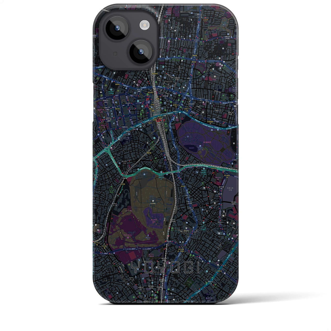 【代々木(東京都)】地図柄iPhoneケース(バックカバータイプ)