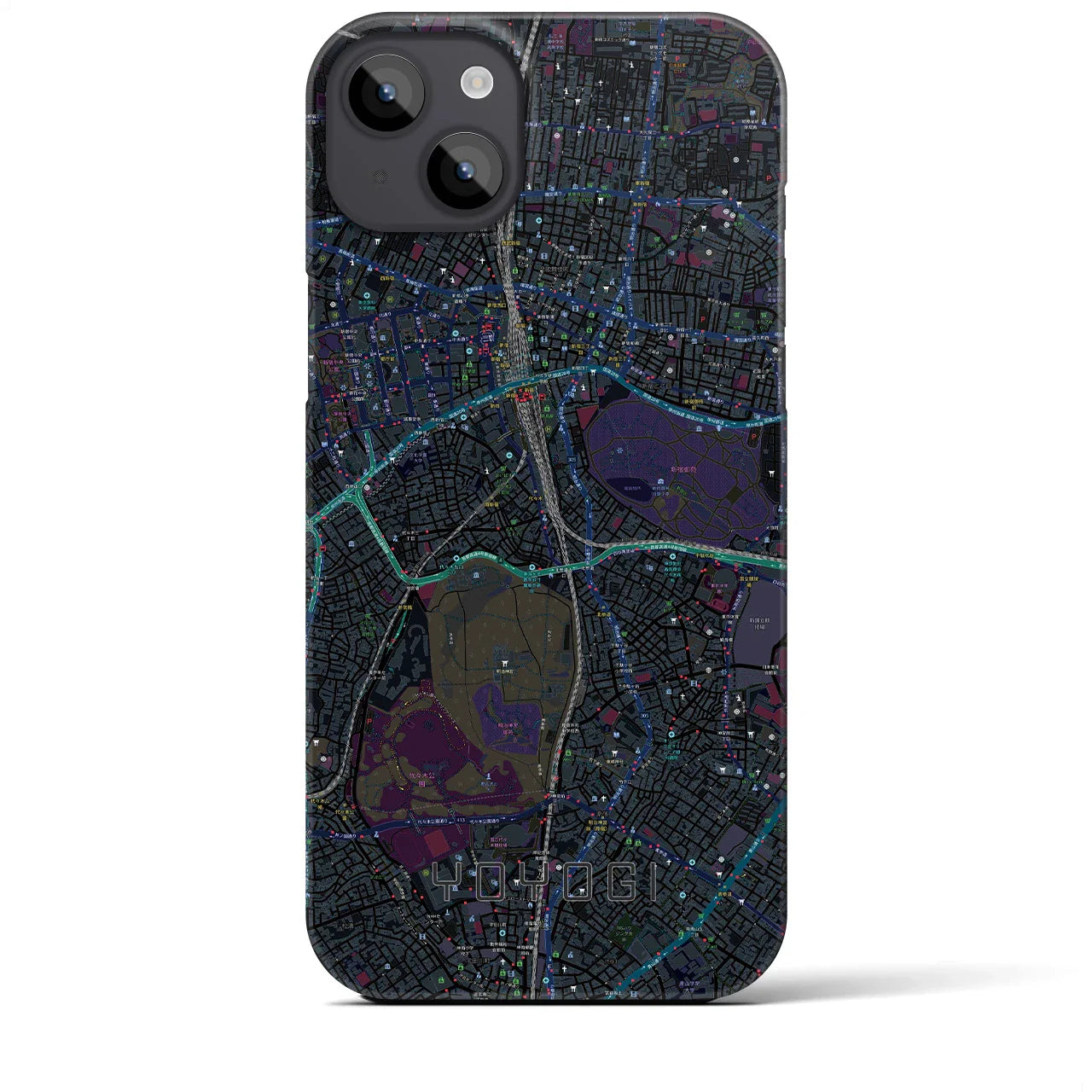 【代々木(東京都)】地図柄iPhoneケース(バックカバータイプ)