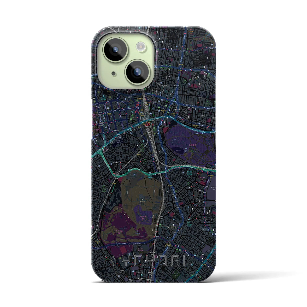 【代々木(東京都)】地図柄iPhoneケース(バックカバータイプ)