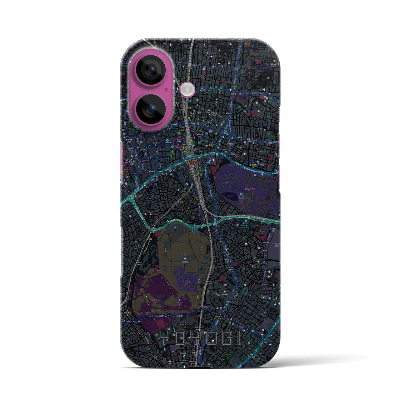 【代々木(東京都)】地図柄iPhoneケース(バックカバータイプ)