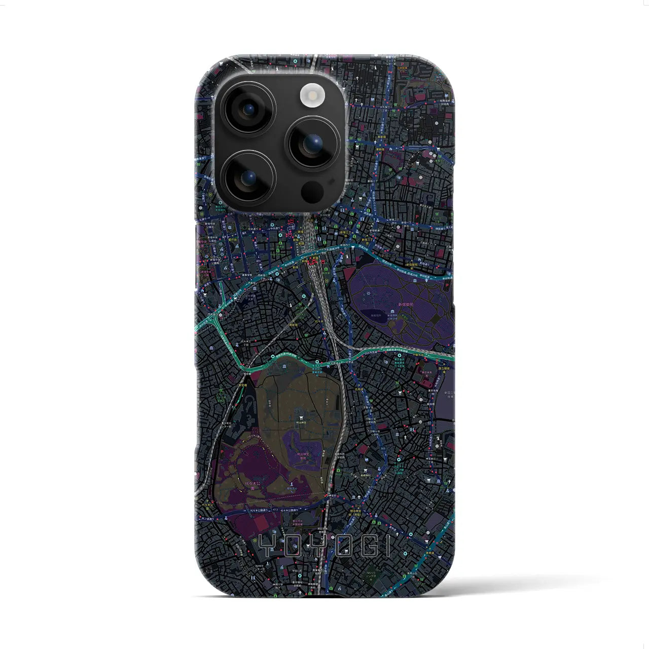 【代々木(東京都)】地図柄iPhoneケース(バックカバータイプ)