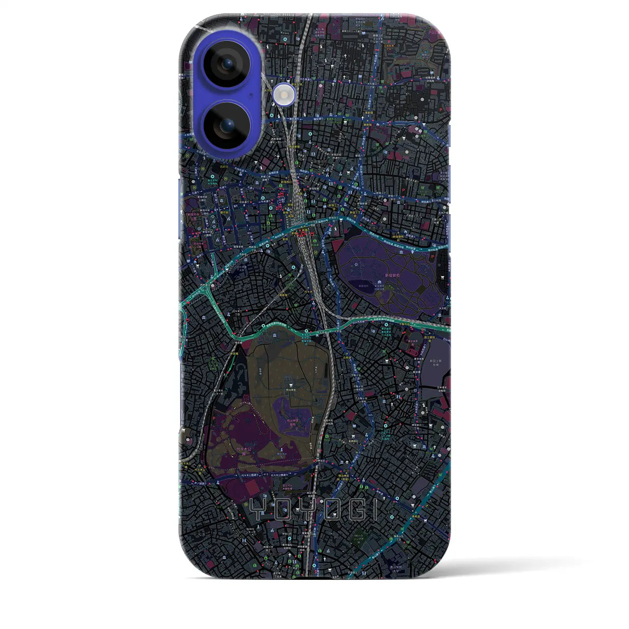【代々木(東京都)】地図柄iPhoneケース(バックカバータイプ)