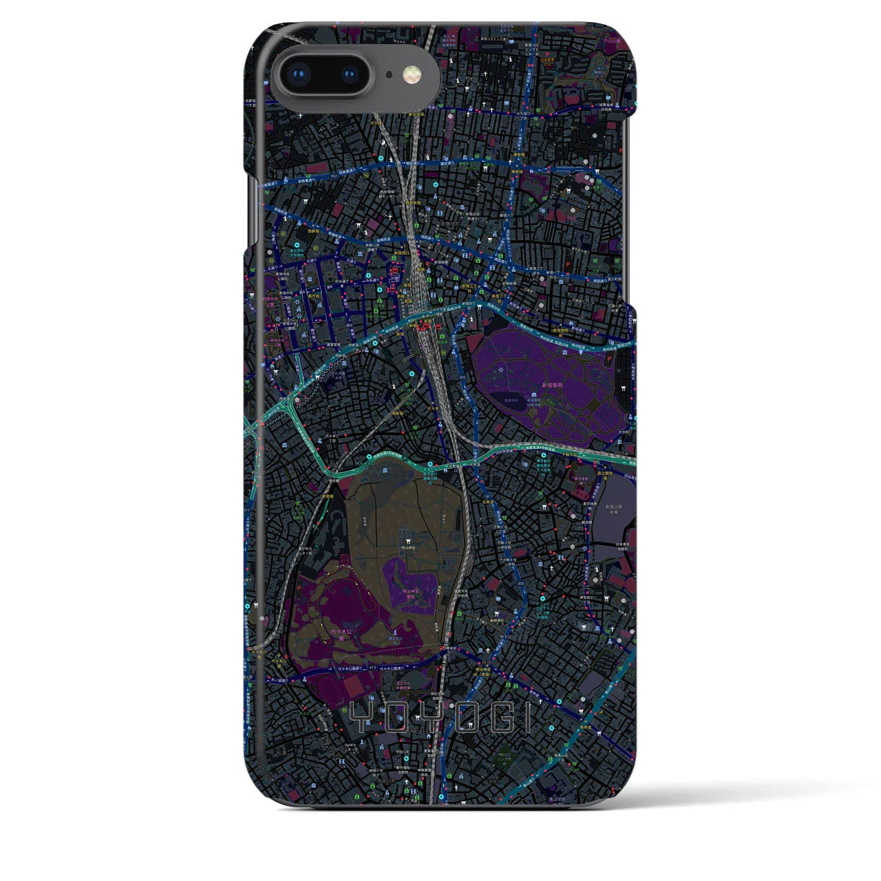 【代々木(東京都)】地図柄iPhoneケース(バックカバータイプ)