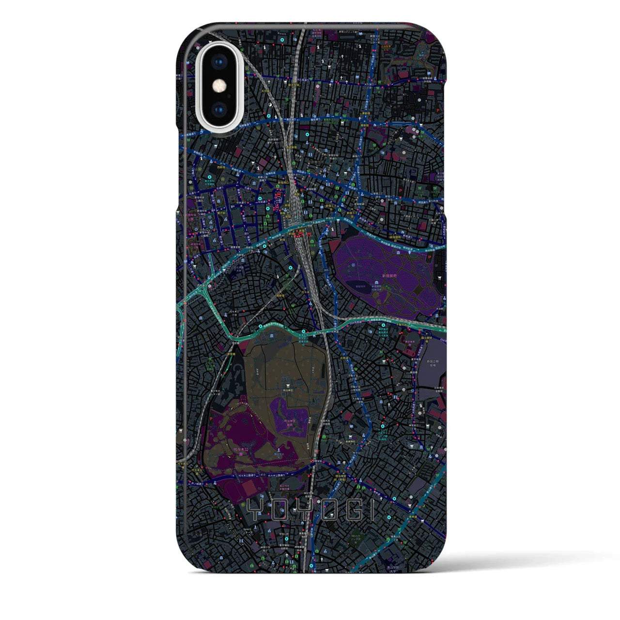 【代々木(東京都)】地図柄iPhoneケース(バックカバータイプ)