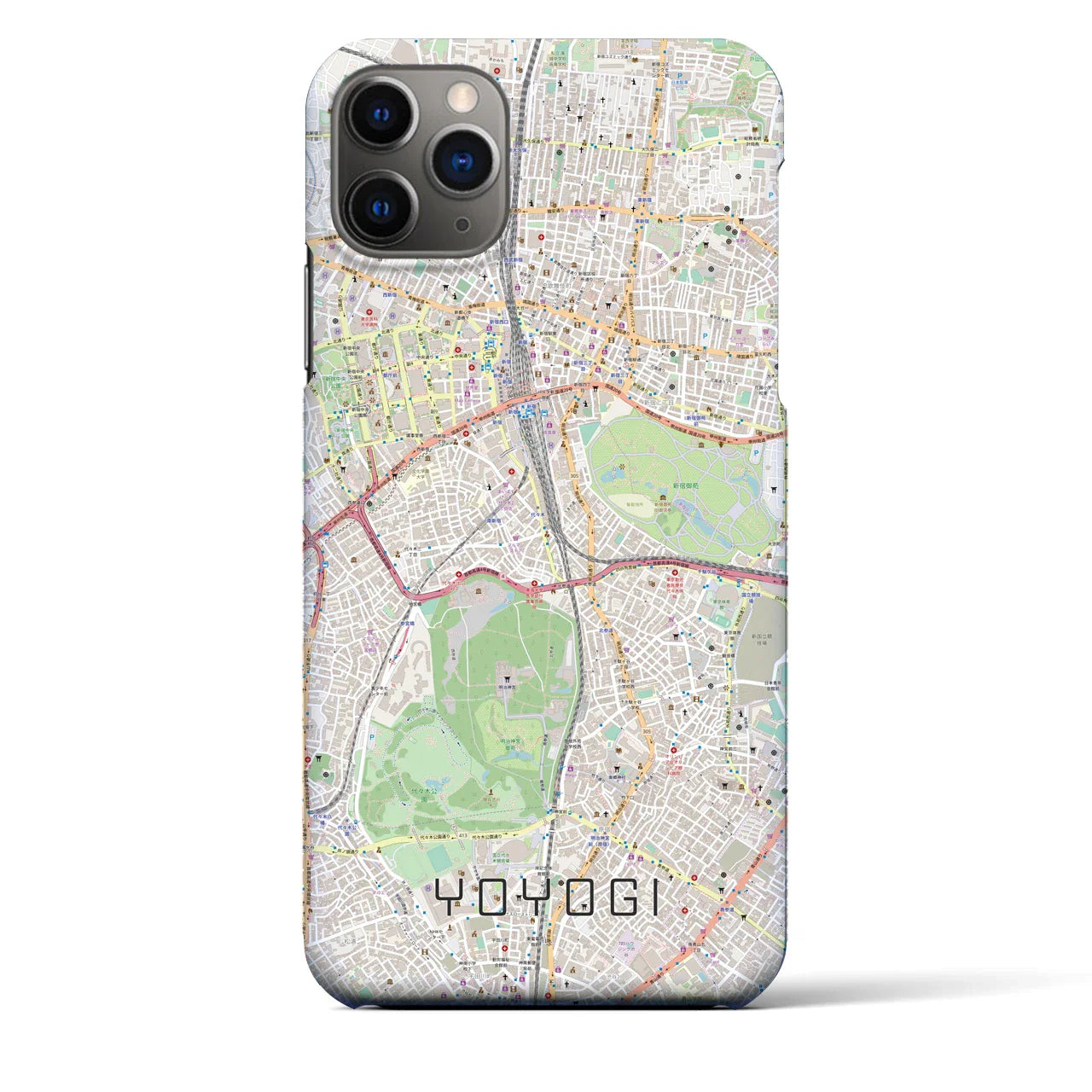 【代々木(東京都)】地図柄iPhoneケース(バックカバータイプ)