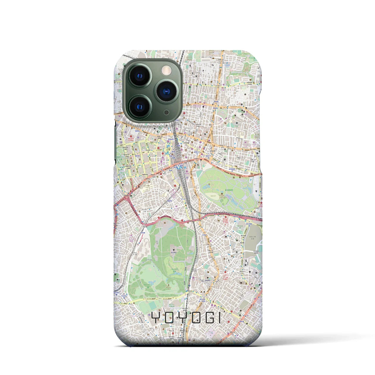 【代々木(東京都)】地図柄iPhoneケース(バックカバータイプ)