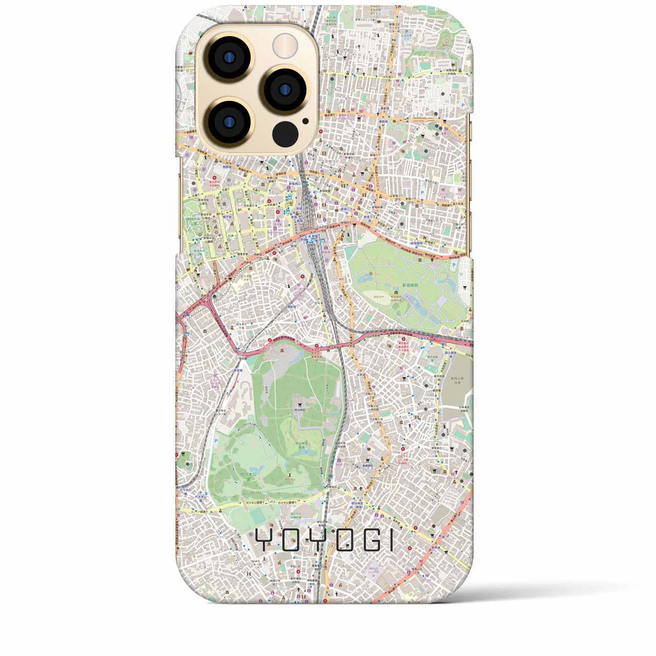【代々木(東京都)】地図柄iPhoneケース(バックカバータイプ)
