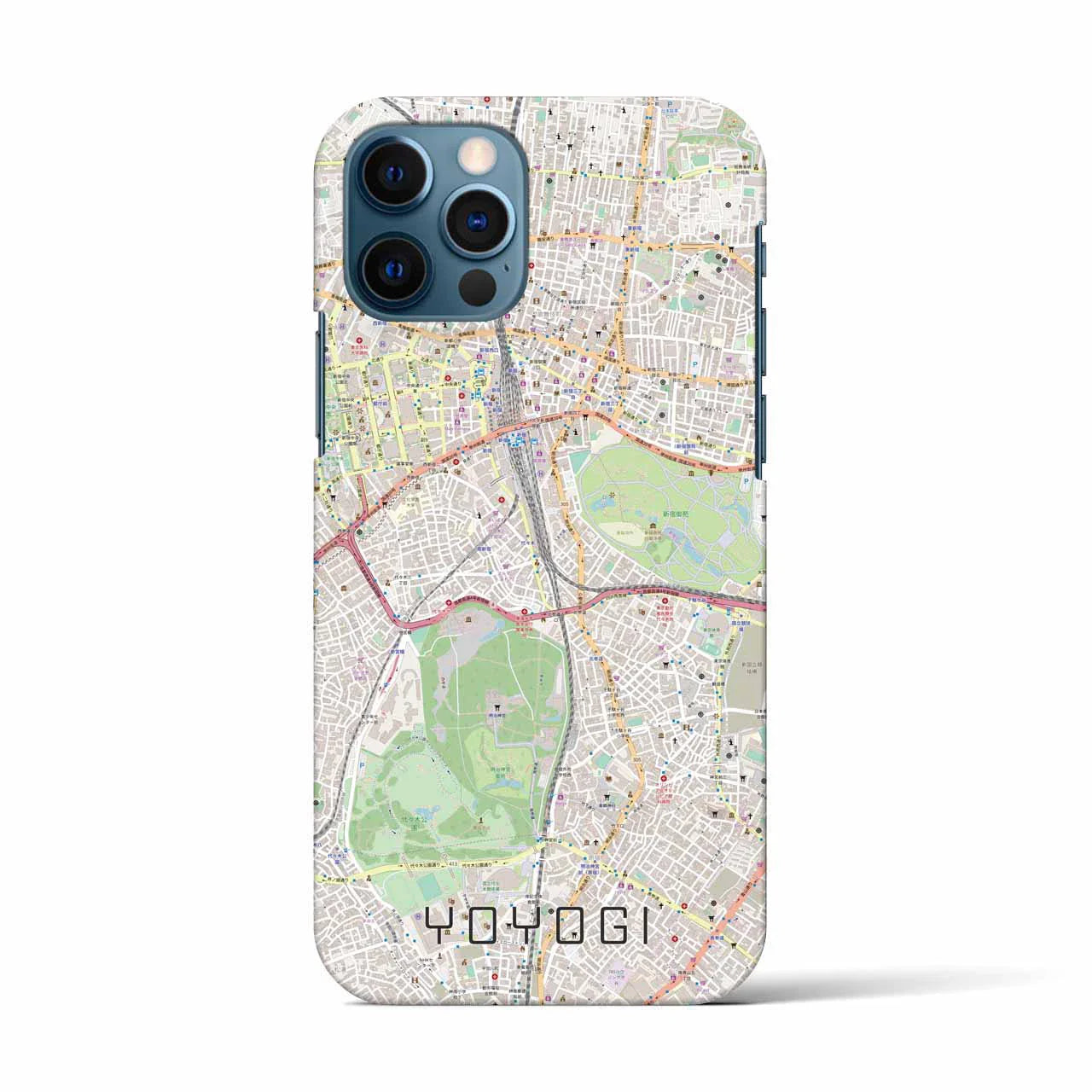 【代々木(東京都)】地図柄iPhoneケース(バックカバータイプ)