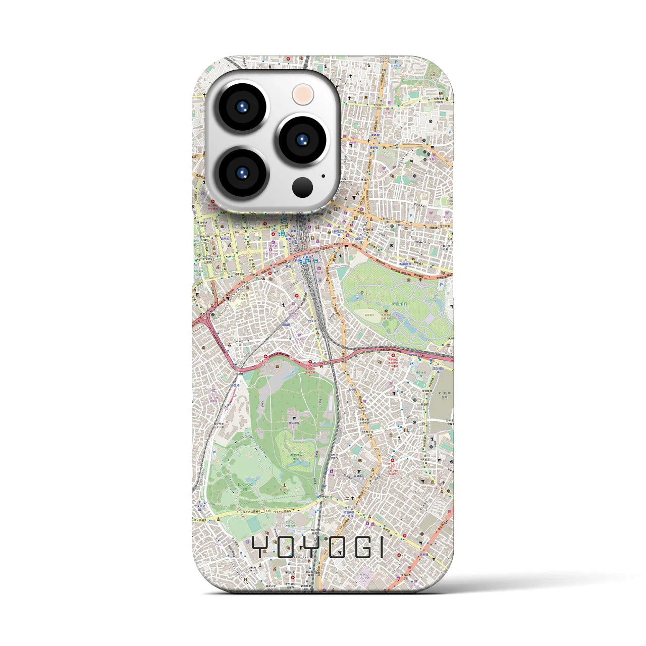【代々木(東京都)】地図柄iPhoneケース(バックカバータイプ)