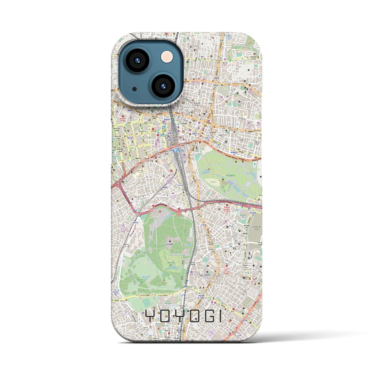 【代々木(東京都)】地図柄iPhoneケース(バックカバータイプ)