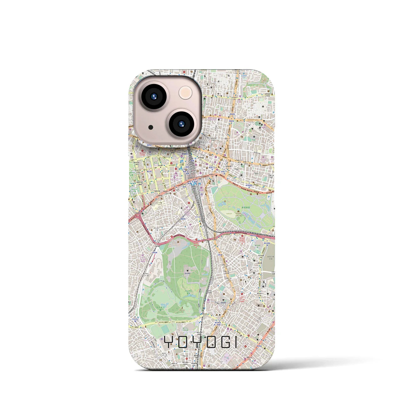 【代々木(東京都)】地図柄iPhoneケース(バックカバータイプ)