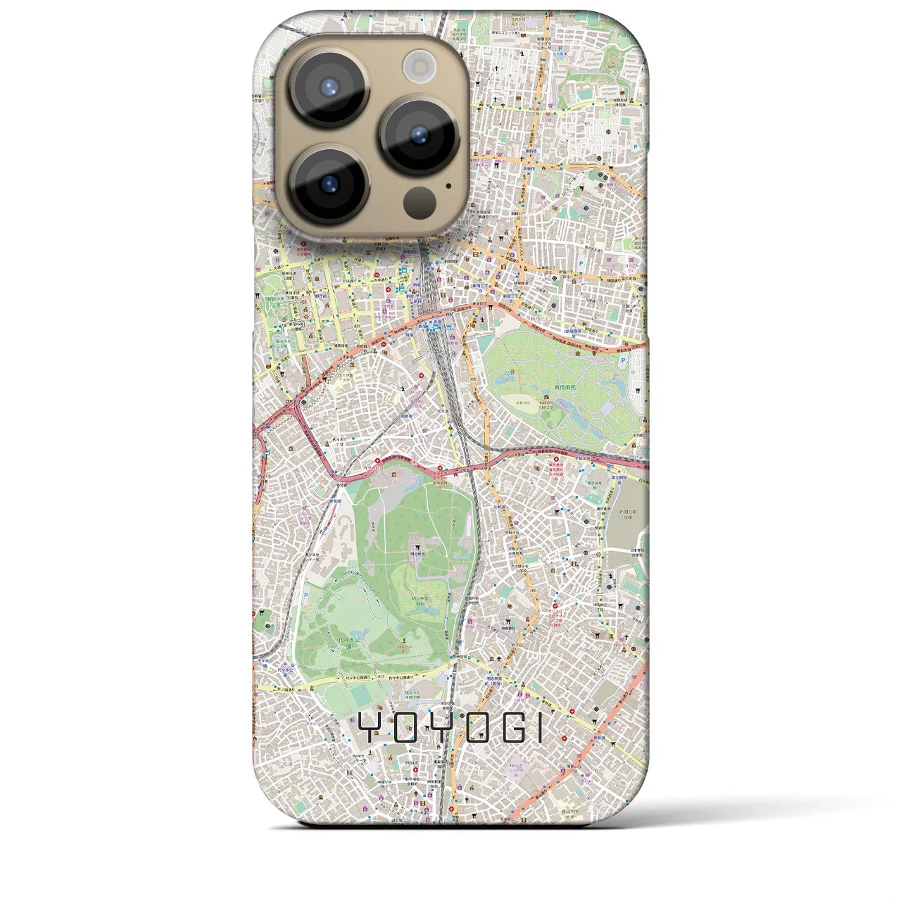 【代々木(東京都)】地図柄iPhoneケース(バックカバータイプ)