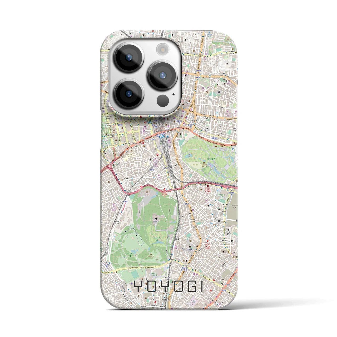 【代々木(東京都)】地図柄iPhoneケース(バックカバータイプ)