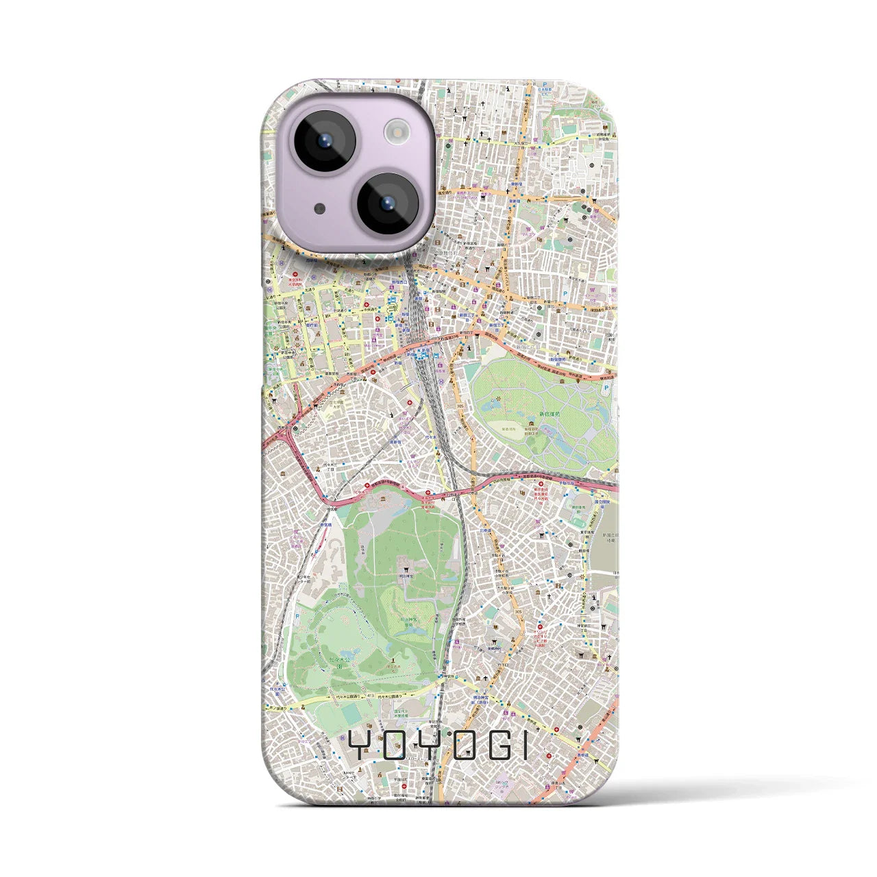 【代々木(東京都)】地図柄iPhoneケース(バックカバータイプ)