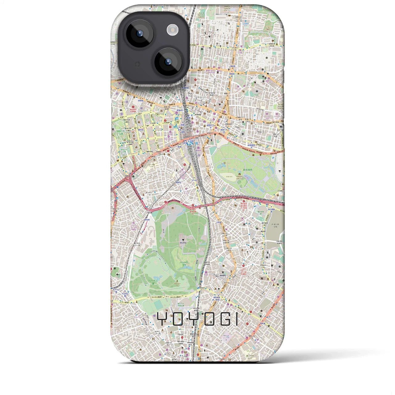 【代々木(東京都)】地図柄iPhoneケース(バックカバータイプ)