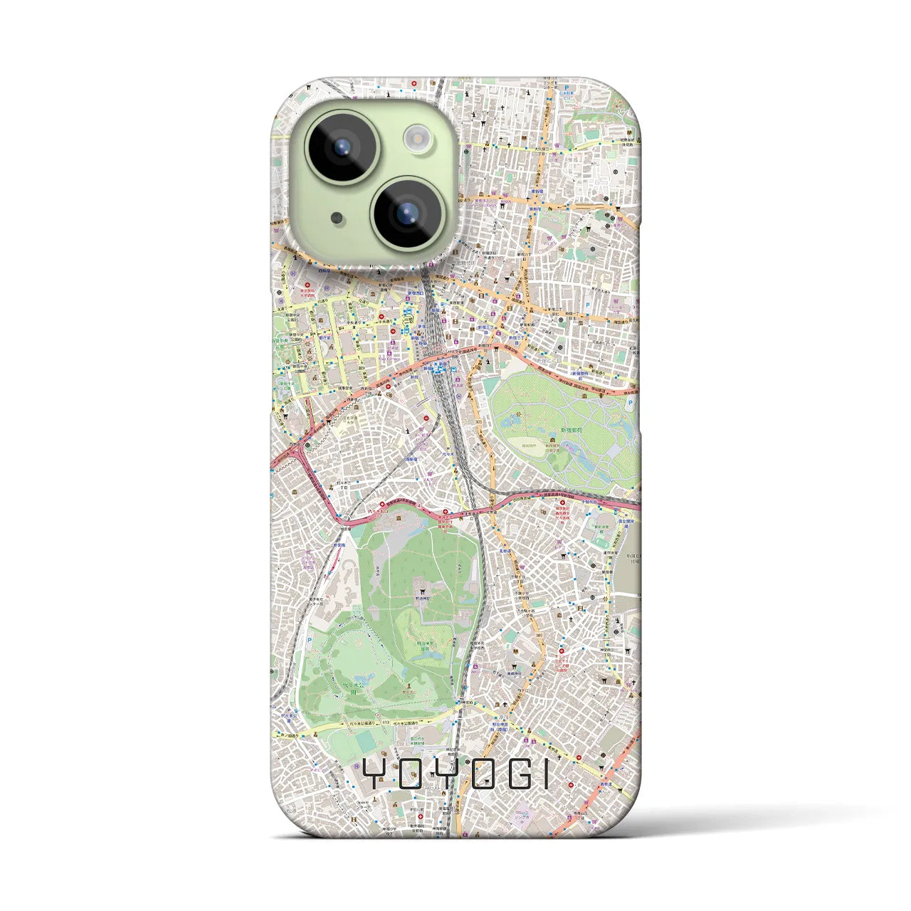 【代々木(東京都)】地図柄iPhoneケース(バックカバータイプ)